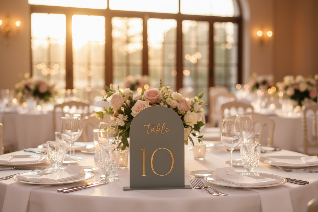 Table Number Arched