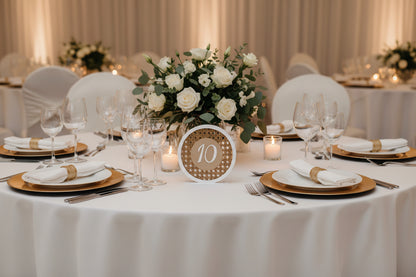 Table Number Round Rattan