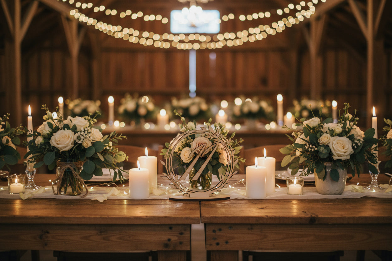 Table Number Leaf Frame