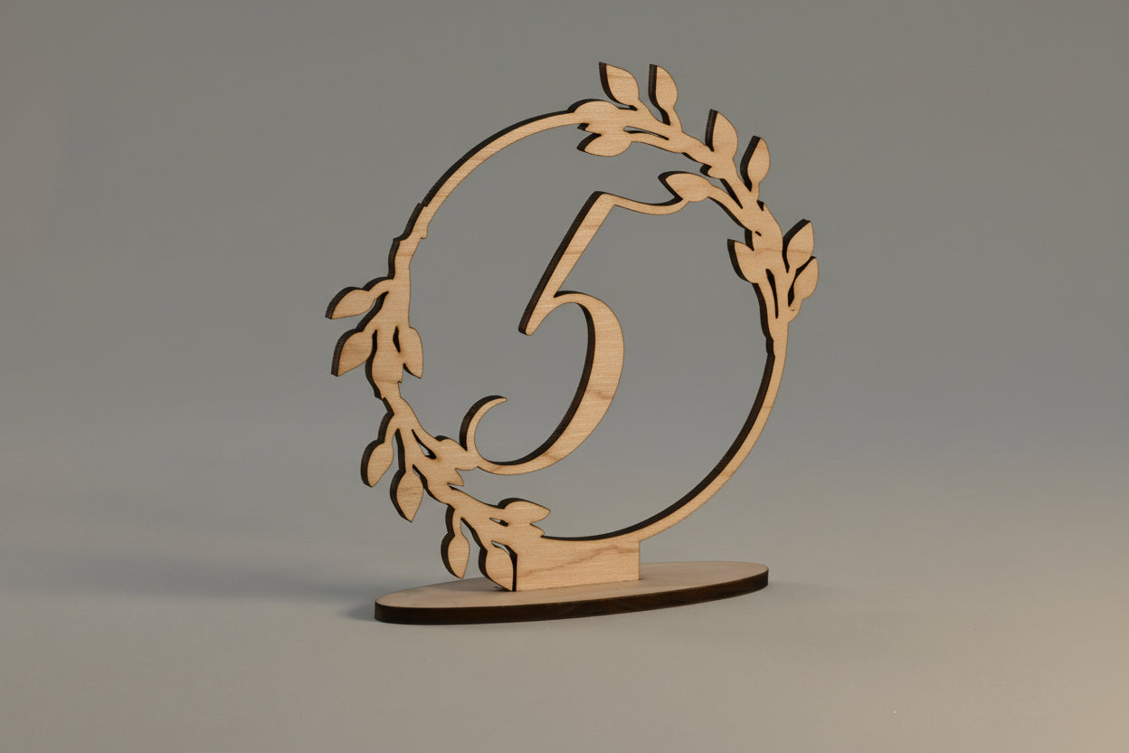 Table Number Leaf Frame