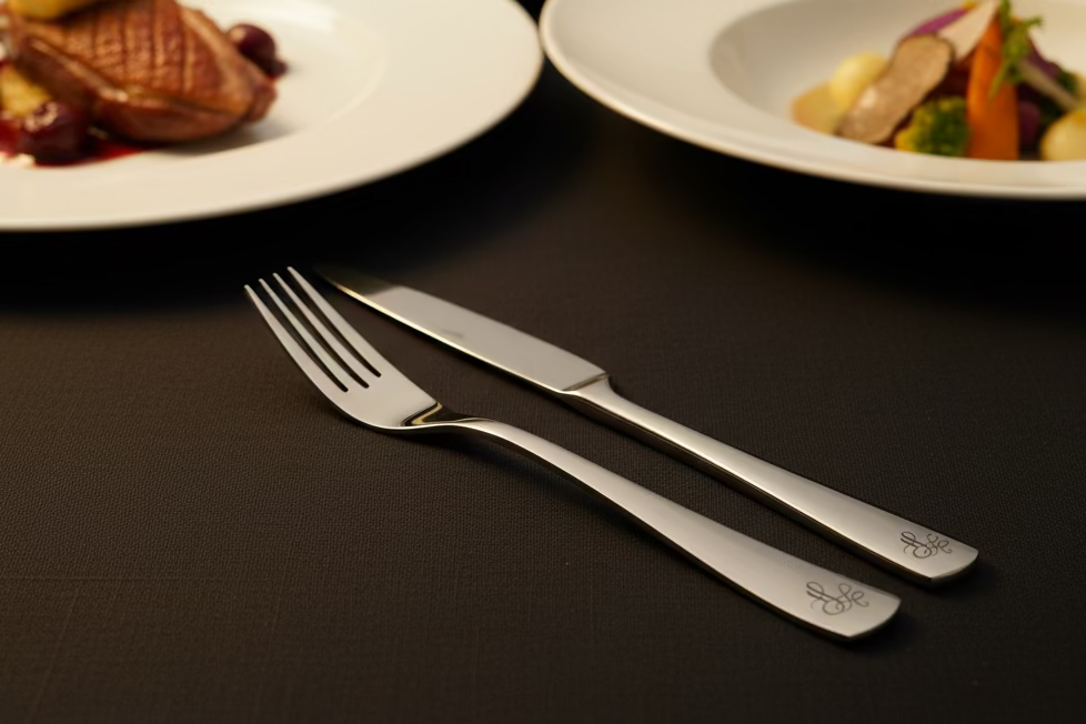 Engraved Silverware Bride & Groom