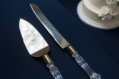 Clear Handle Cake Serving Set