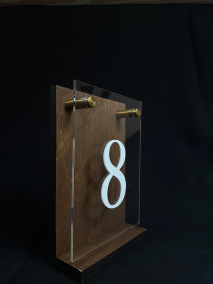 Table Number Clearwood