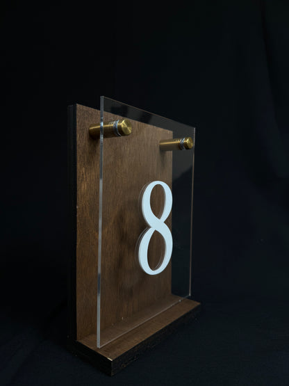 Table Number Clearwood