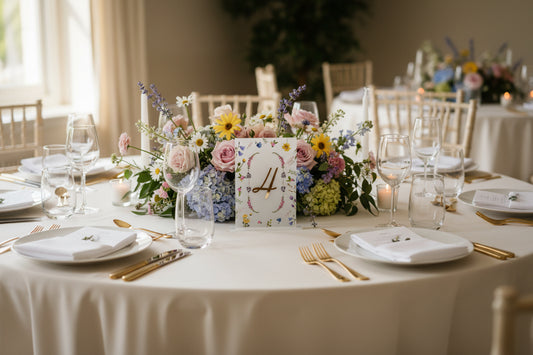 Cherie Flowers Numeric Table Number