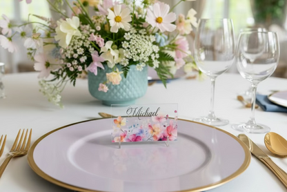 Spring Flowers Name Tag