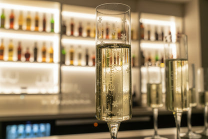 Bridesmaids Personalized Champagne Glasses (Snowflake)