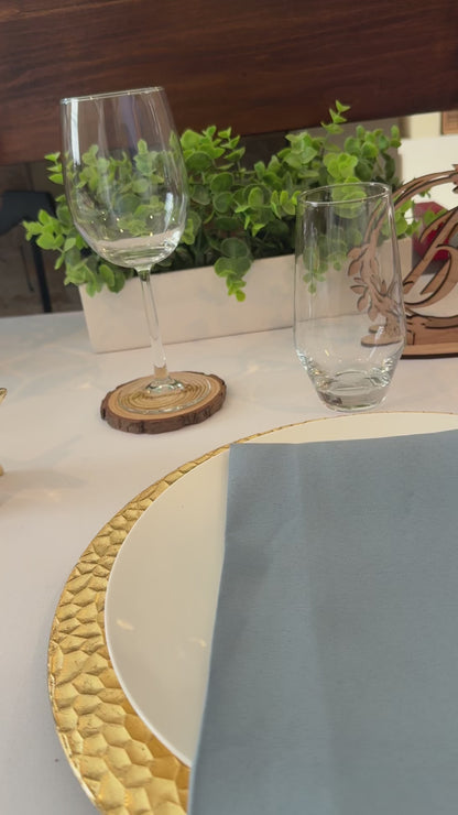 Live Edge Coasters with Engraved Guest Name