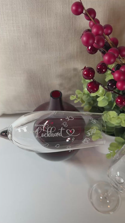 Bridesmaids Personalized Champagne Glasses (Hearts)